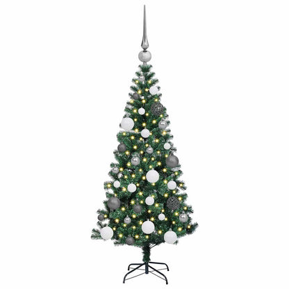 Kunstmatig Voorverlicht Kerstboom Groen 120 cm PVC en Metaal