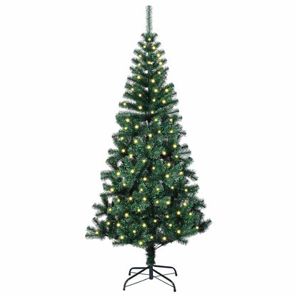 Kunstmatig Voorverlicht Kerstboom Groen 150 cm PVC en Metaal