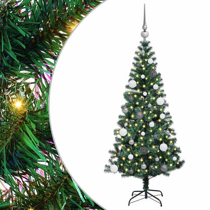 Kunstmatig Voorverlicht Kerstboom Groen 150 cm PVC en Metaal