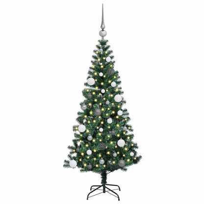 Kunstmatig Voorverlicht Kerstboom Groen 150 cm PVC en Metaal