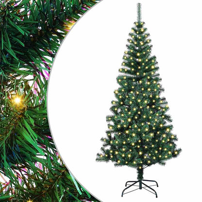 Kunstmatig Voorverlicht Kerstboom Groen 180 cm PVC en Metaal
