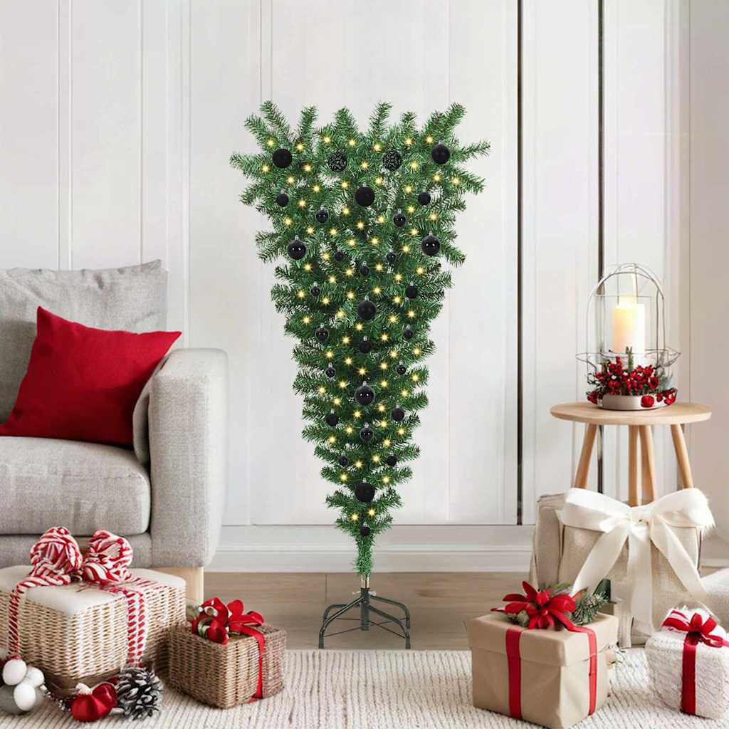 Omgekeerde kunstmatige voorgelichte kerstboom met ballenset PVC