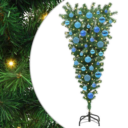 Omgekeerde Kunststof Voorverlichte Kerstboom met Ballenset PVC