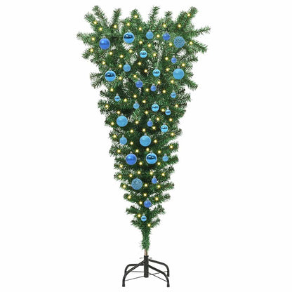 Op het hoofdstaande Kunstkerstboom met Ballenset Groen 150 cm