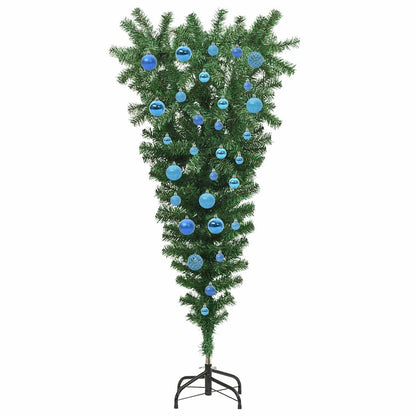 Op het hoofdstaande Kunstkerstboom met Ballenset Groen 150 cm