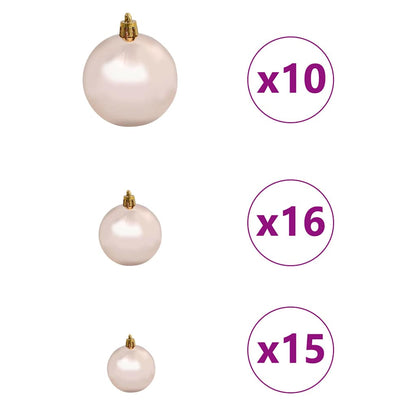 Upside-down Kunstkerstboom met Ballenset Groen 180 cm PVC