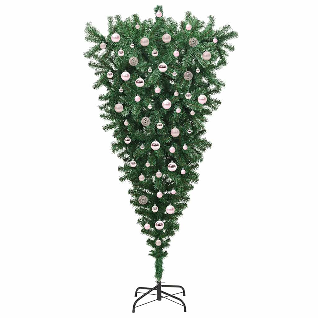 Ophang Kunst Kerstboom met Ballenset Groen 210 cm PVC