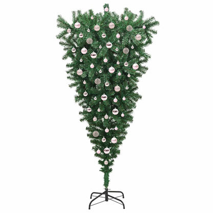 Ophang Kunst Kerstboom met Ballenset Groen 210 cm PVC