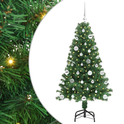 Kunstkerstboom Groen 150 cm PVC en Staal en Kunststof