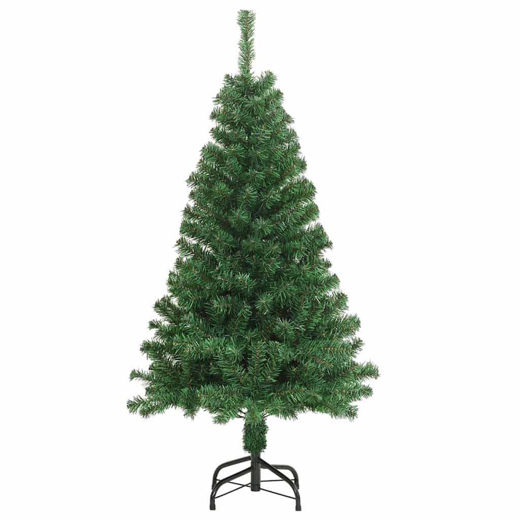 Kunstkerstboom Groen 150 cm PVC en Staal en Kunststof