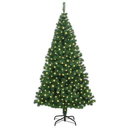 Kunstkerstboom Groen 180 cm PVC en Staal en Kunststof