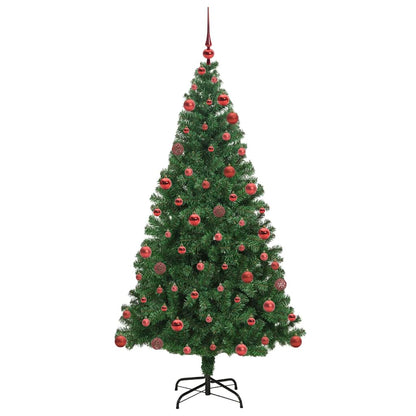 Kunstkerstboom Groen 180 cm PVC en Staal en Kunststof