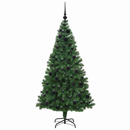 Kunstkerstboom Groen 180 cm PVC en Staal en Kunststof