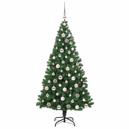 Kunstkerstboom Groen 180 cm PVC en Staal en Kunststof