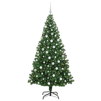 Kunstkerstboom Groen 180 cm PVC en Staal en Kunststof