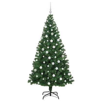 Kunstkerstboom Groen 180 cm PVC en Staal en Kunststof
