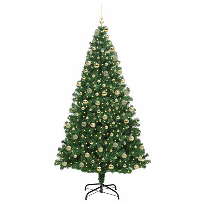 Kunstkerstboom Groen 180 cm PVC en Staal en Kunststof