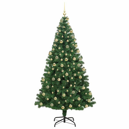 Kunstkerstboom Groen 180 cm PVC en Staal en Kunststof