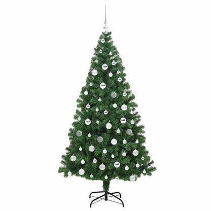 Kunstkerstboom Groen 180 cm PVC en Staal en Kunststof