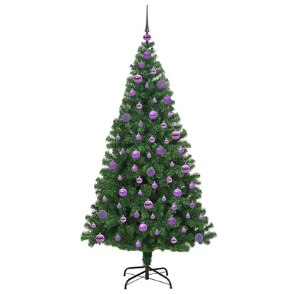Kunstkerstboom Groen 180 cm PVC en Staal en Kunststof