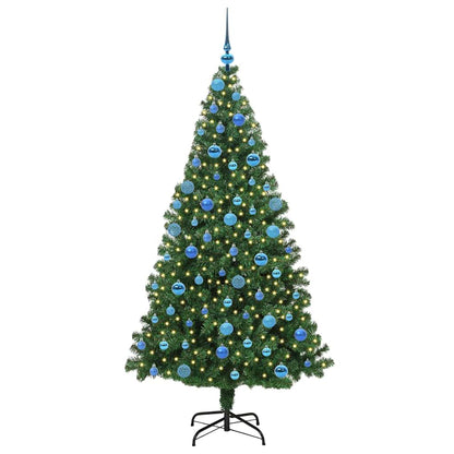 Kunstkerstboom Groen 180 cm PVC en Staal en Kunststof
