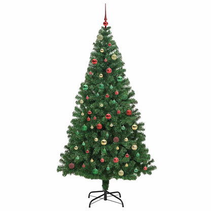 Kunstkerstboom Groen 180 cm PVC en Staal en Kunststof