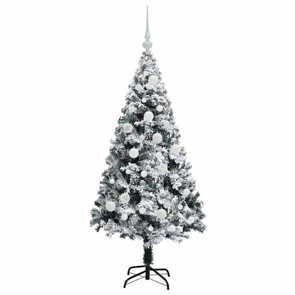 Kunstkerstboom met 150 LED Wit 120 cm PVC en Staal en Kunststof