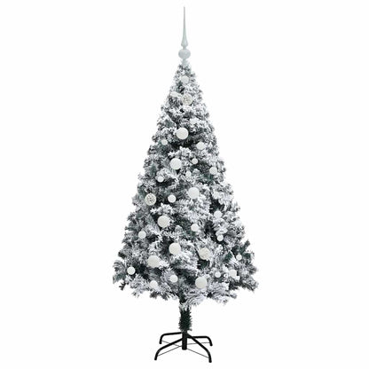 Kunstkerstboom met 150 LED Wit 150 cm PVC en Staal en Kunststof