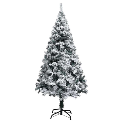 Kunstkerstboom met 150 LED Wit 150 cm PVC en Staal en Kunststof