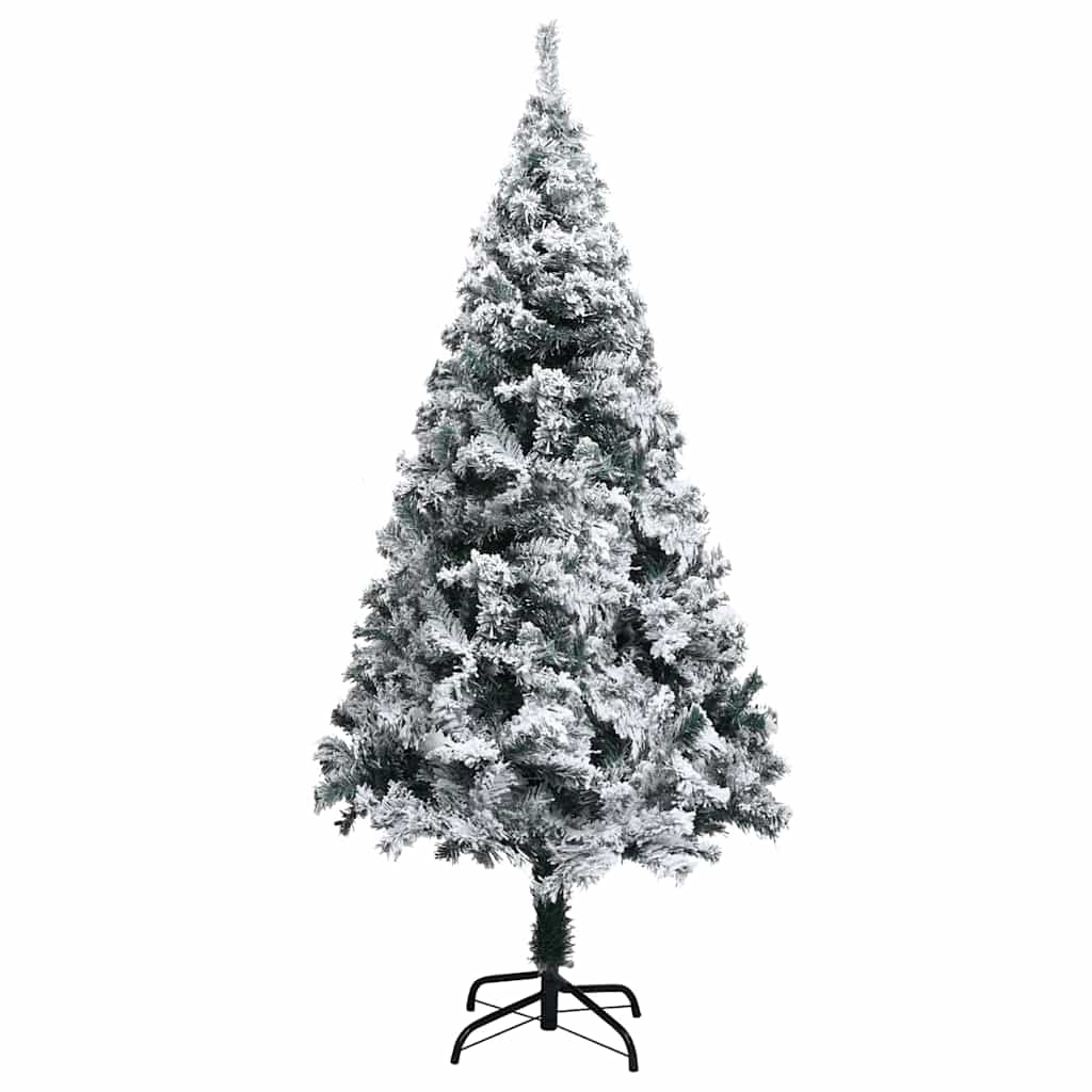 Kunstkerstboom met 150 LED Wit 150 cm PVC en Staal en Kunststof