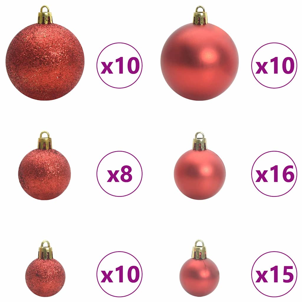 Kunstkerstboom met 300 LED Wit 180 cm PVC en Staal en Kunststof