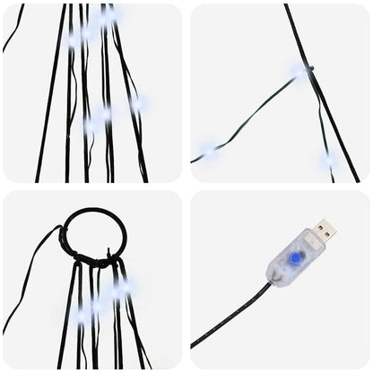 LED Kerstboom met Grondspiesjes Koudwit 511 cm Metaal