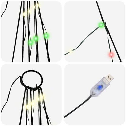 LED Kerstboom met Grondspiesjes Multikleur 511 cm Metaal