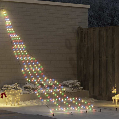 LED Kerstboom met Grondspiesjes Multikleur 511 cm Metaal