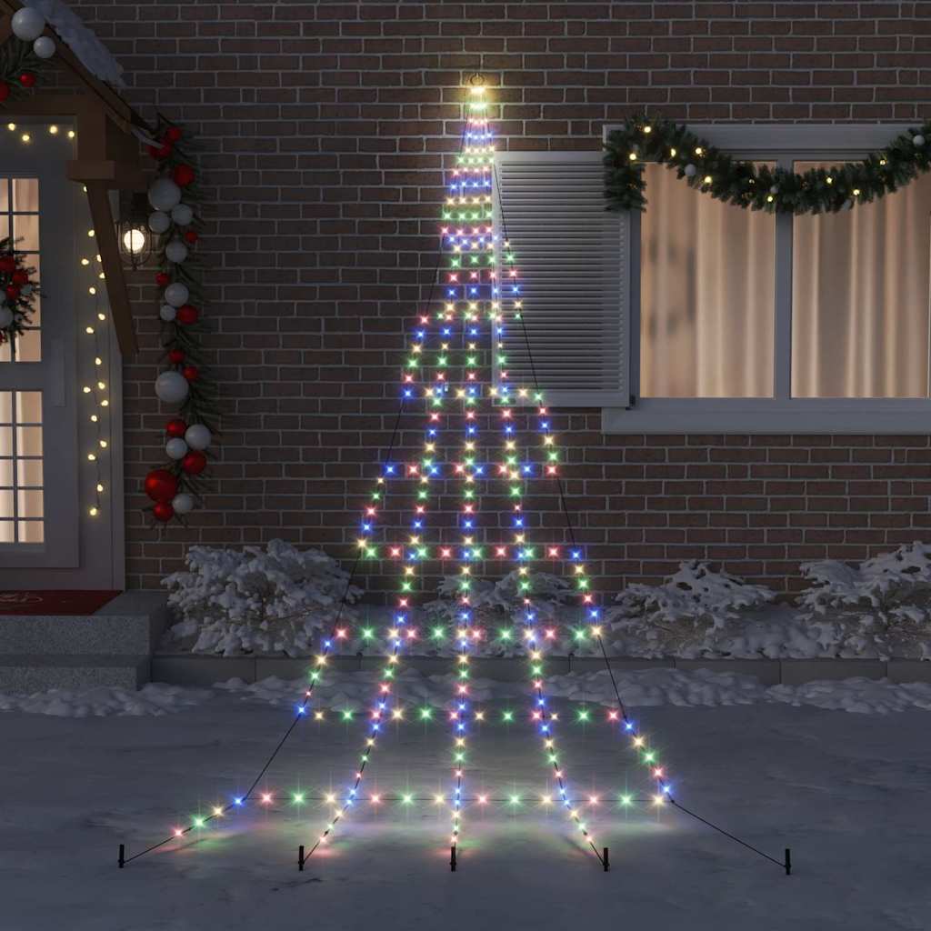 LED Kerstboom met Grondspiesjes Multikleur 511 cm Metaal