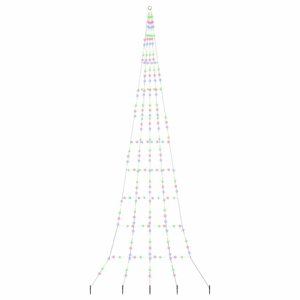 LED Kerstboom met Grondspiesjes Multikleur 511 cm Metaal