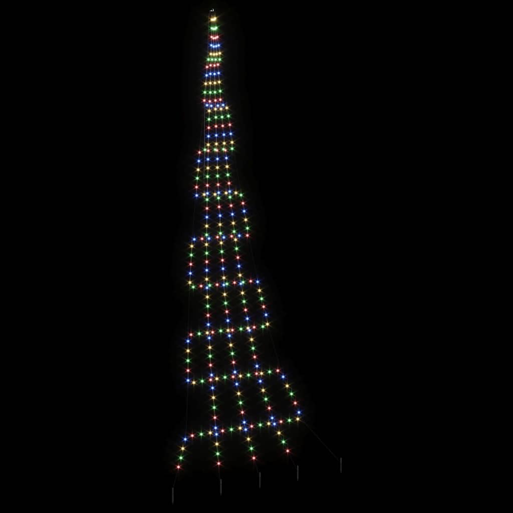 LED Kerstboom met Grondspiesjes Multikleur 511 cm Metaal