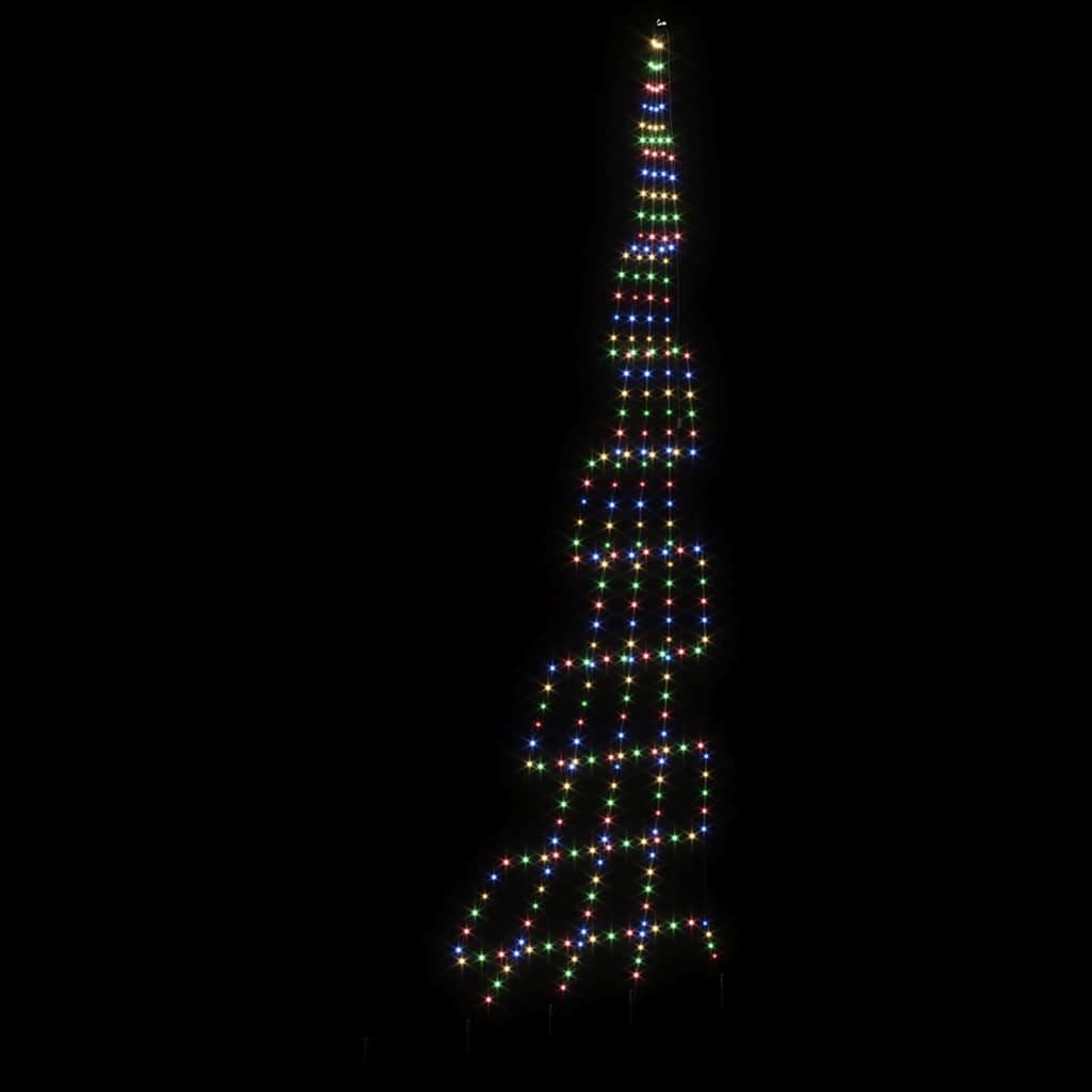 LED Kerstboom met Grondspiesjes Multikleur 511 cm Metaal