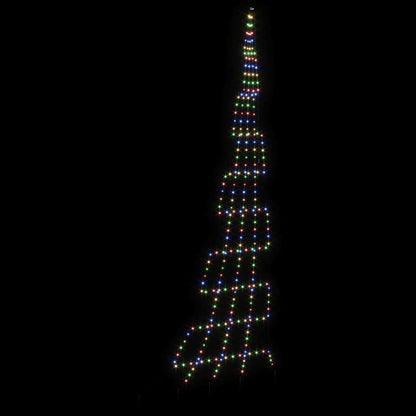 LED Kerstboom met Grondspiesjes Multikleur 511 cm Metaal