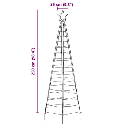 LED Kerstboom met Grondspiesjes met 390 LED Goud 250 cm IJzer