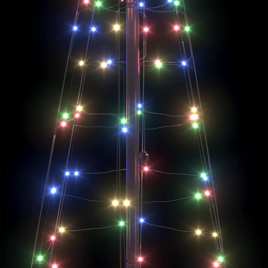 LED Kerstboom met Grondspiesjes Multikleur 250 cm IJzer