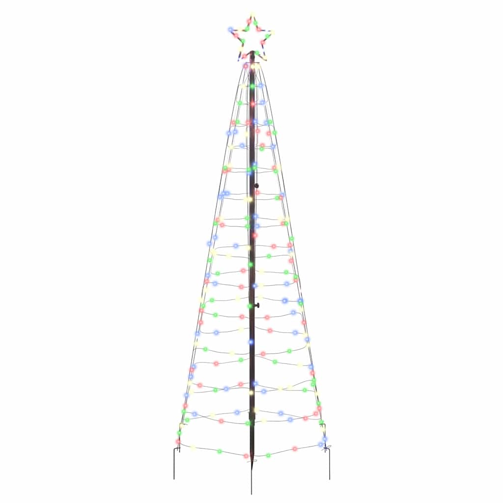 LED Kerstboom met Grondspiesjes Multikleur 250 cm IJzer