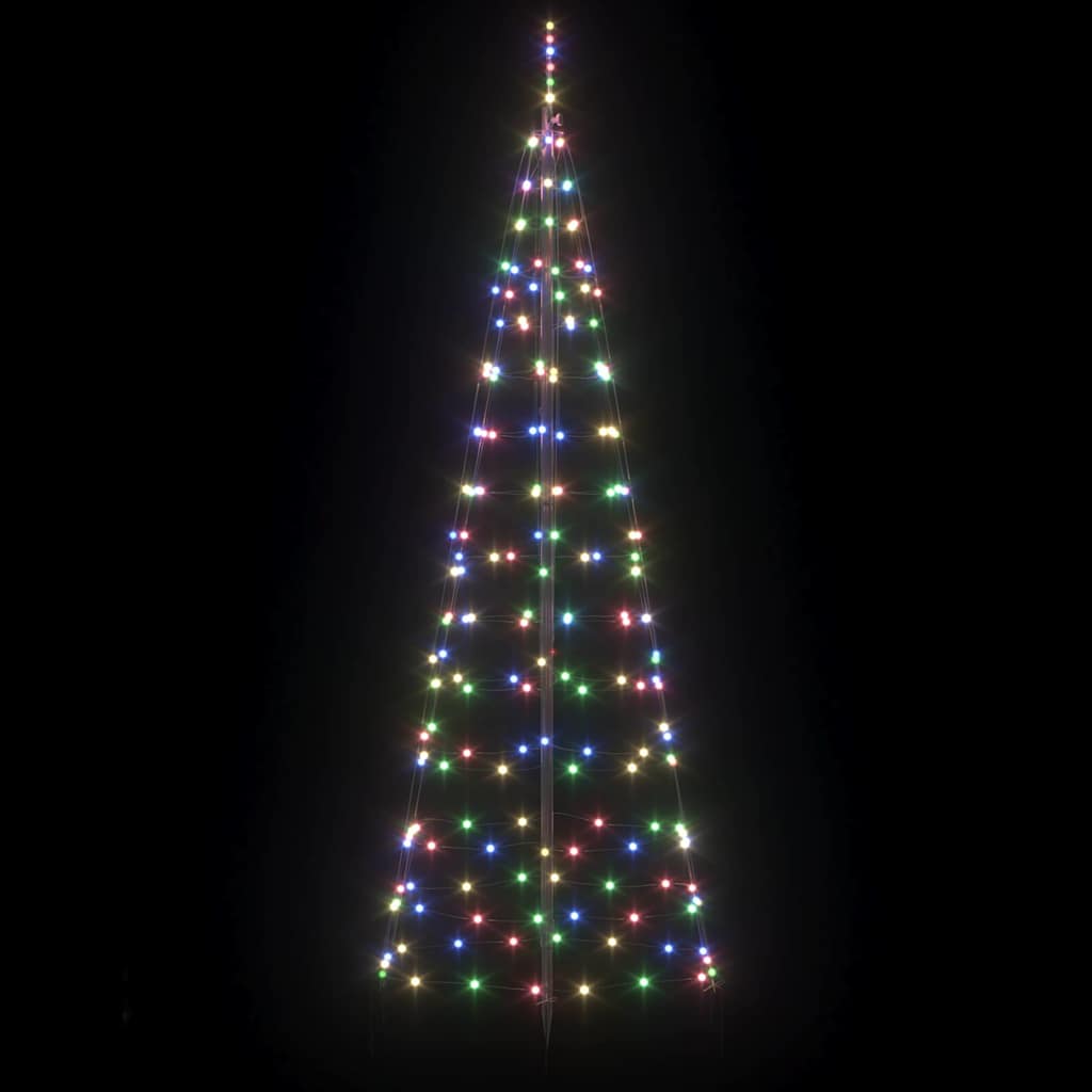 LED Kerstboom met Grondspiesjes Multikleur 250 cm IJzer