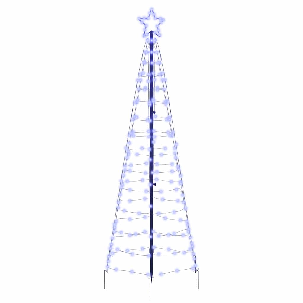 LED Kerstboom met Grondspiesjes met 390 LED Blauw 250 cm IJzer