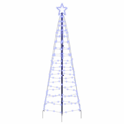 LED Kerstboom met Grondspiesjes met 390 LED Blauw 250 cm IJzer