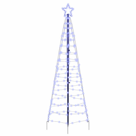 LED Kerstboom met Grondspiesjes met 390 LED Blauw 250 cm IJzer