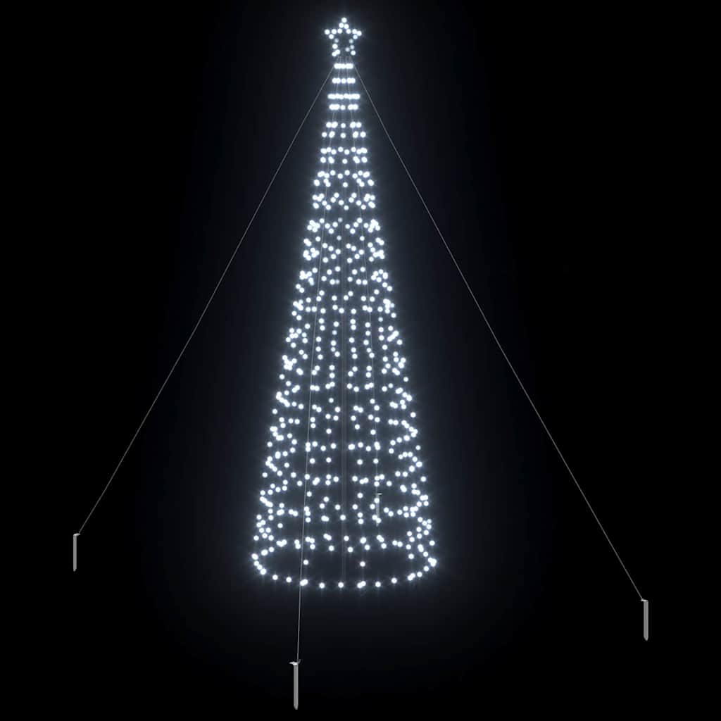 LED Kerstboom met Grondspiesjes Koudwit 400 cm IJzer