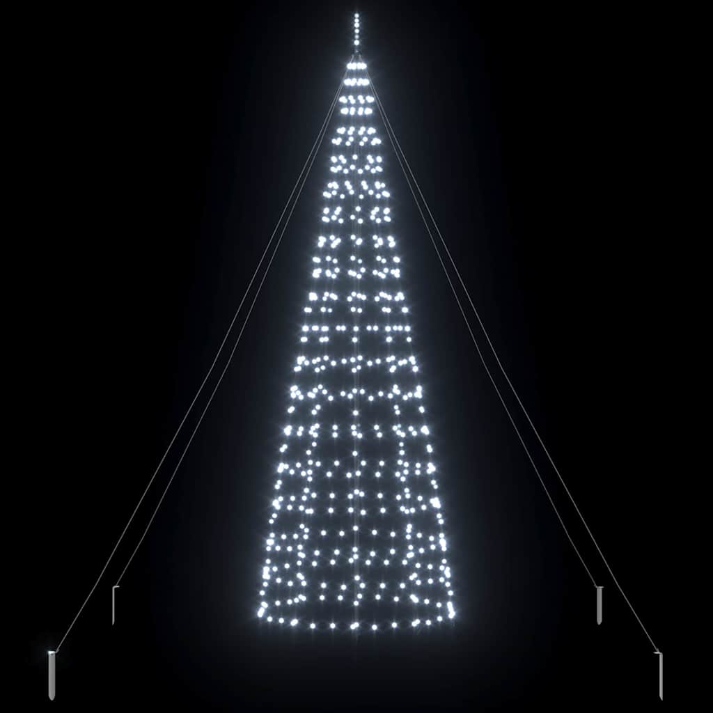LED Kerstboom met Grondspiesjes Koudwit 400 cm IJzer