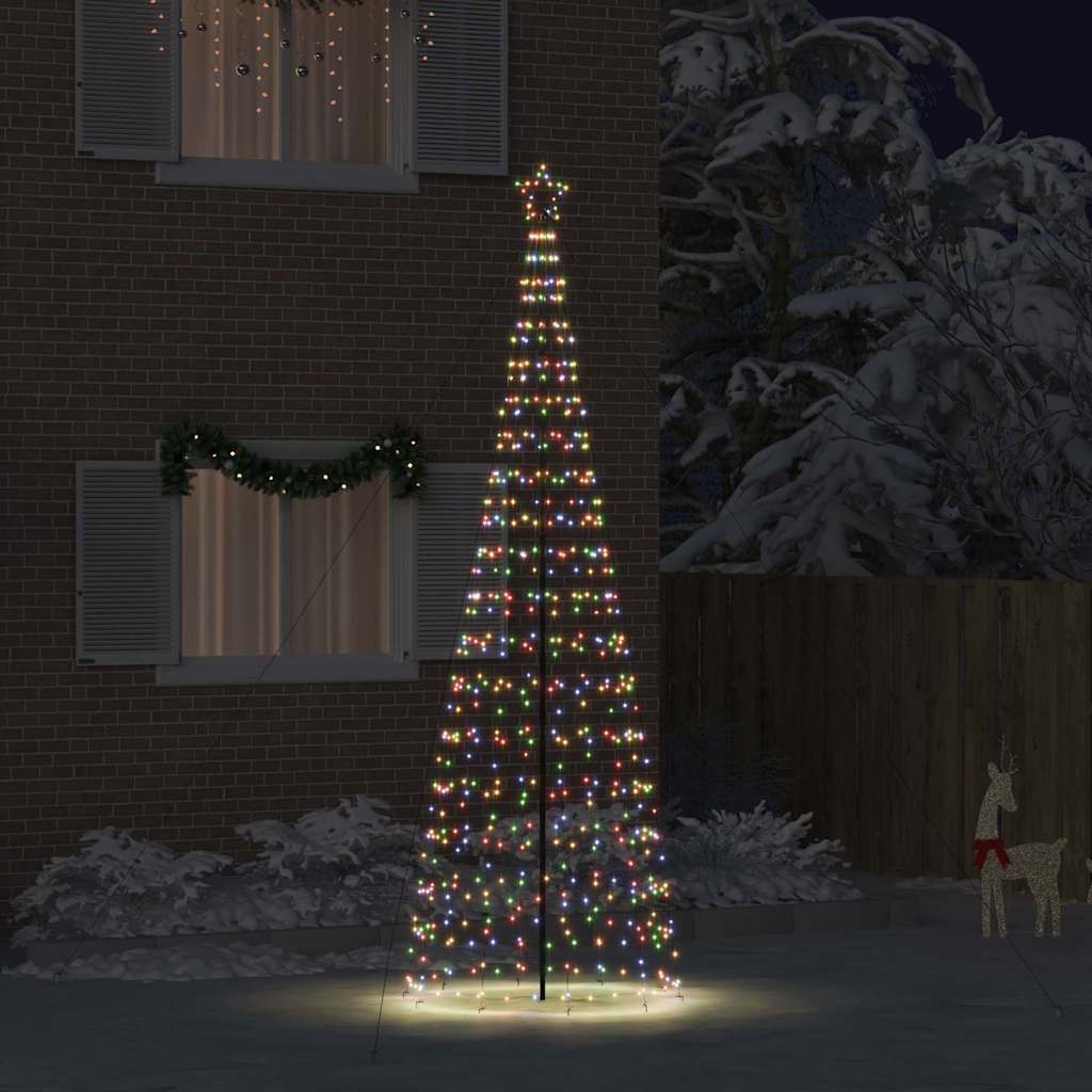 LED Kerstboom met Grondspiesjes Multikleur 400 cm IJzer
