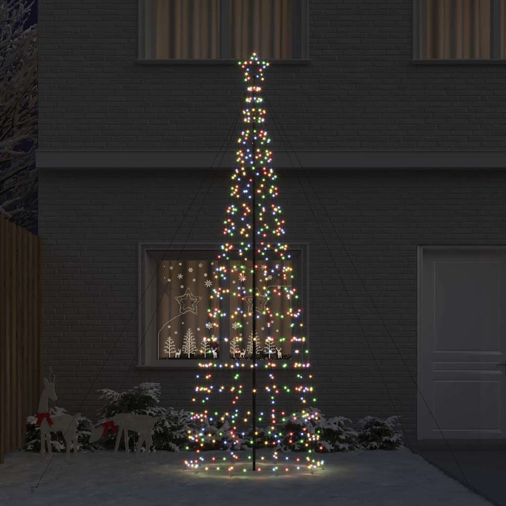LED Kerstboom met Grondspiesjes Multikleur 400 cm IJzer